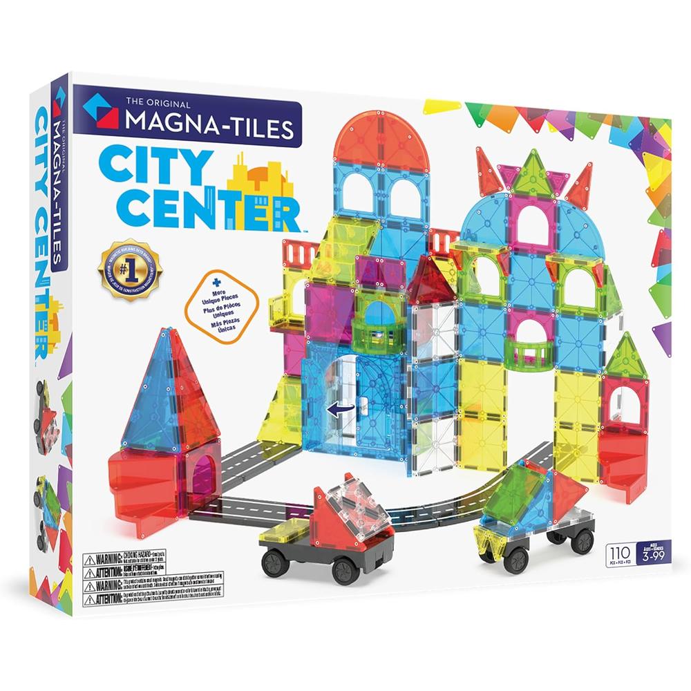 MAGNA-TILES - CITY CENTER 110-PIEZAS SET DE CONSTRUCCIÓN MAGNÉTICO - 1