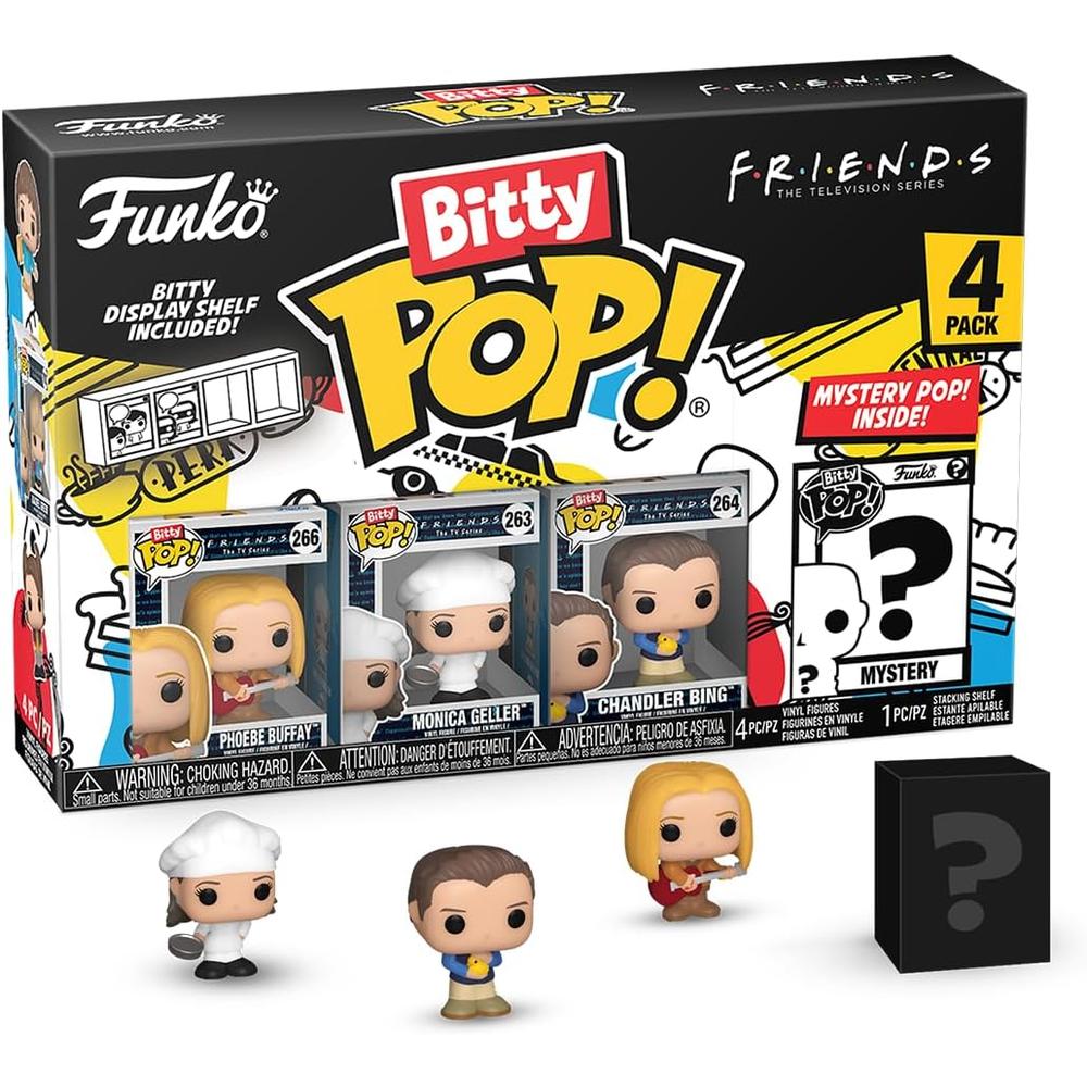 FUNKO POP | PACK DE 4 BITTY DE FRIENDS (PHOEBE, MONICA, CHANDLER Y FIGURA SORPRESA) - 1