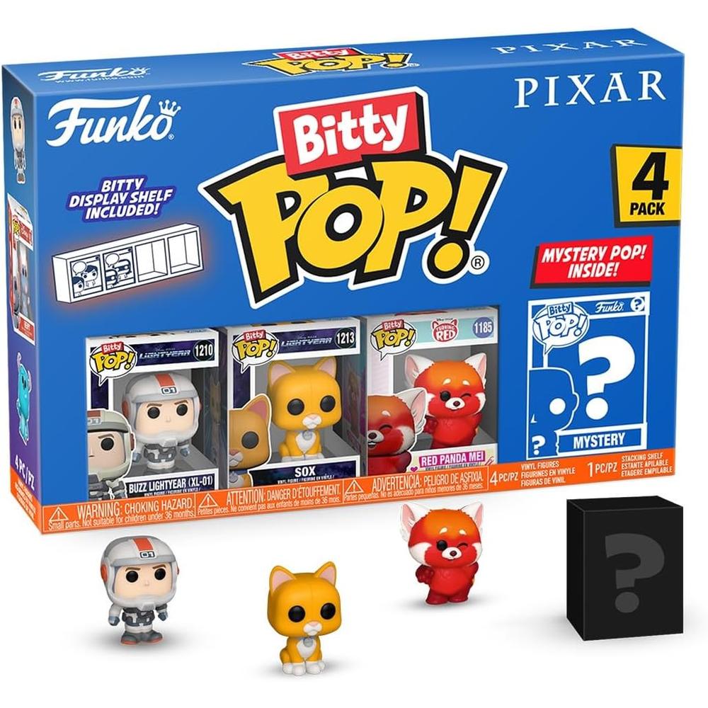 FUNKO POP | PACK 4 BITTY DE PIXAR (BUZZ LIGHTYEAR XL-01, SOX, RED PANDA MEI Y FIGURA SORPRESA) - 1