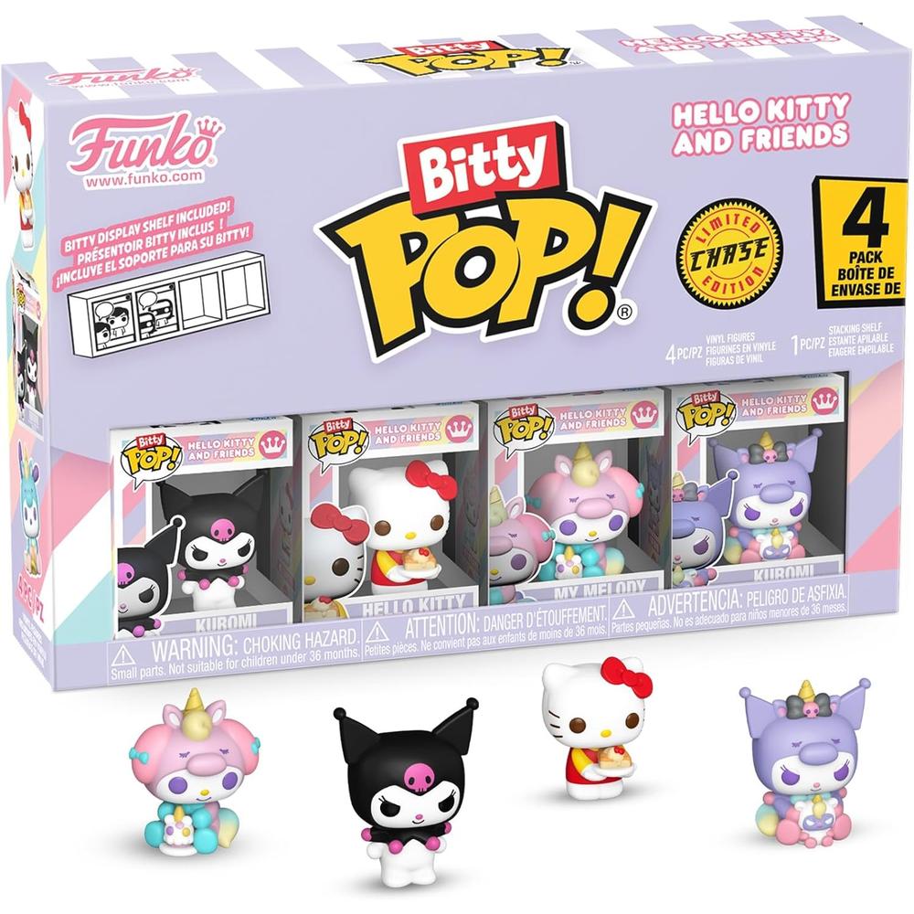 FUNKO POP | PACK 4 BITTY DE SANRIO (KUROMI, HELLO KITTY, MY MELODY) - 1