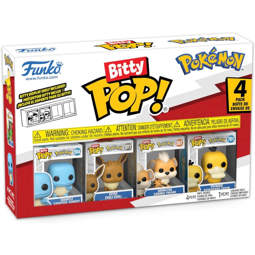 FUNKO POP | PACK DE 4 BITTY DE POKÉMON (EEVEE, SQUIRTLE, GROWLITHE, PSYDUCK) - 1