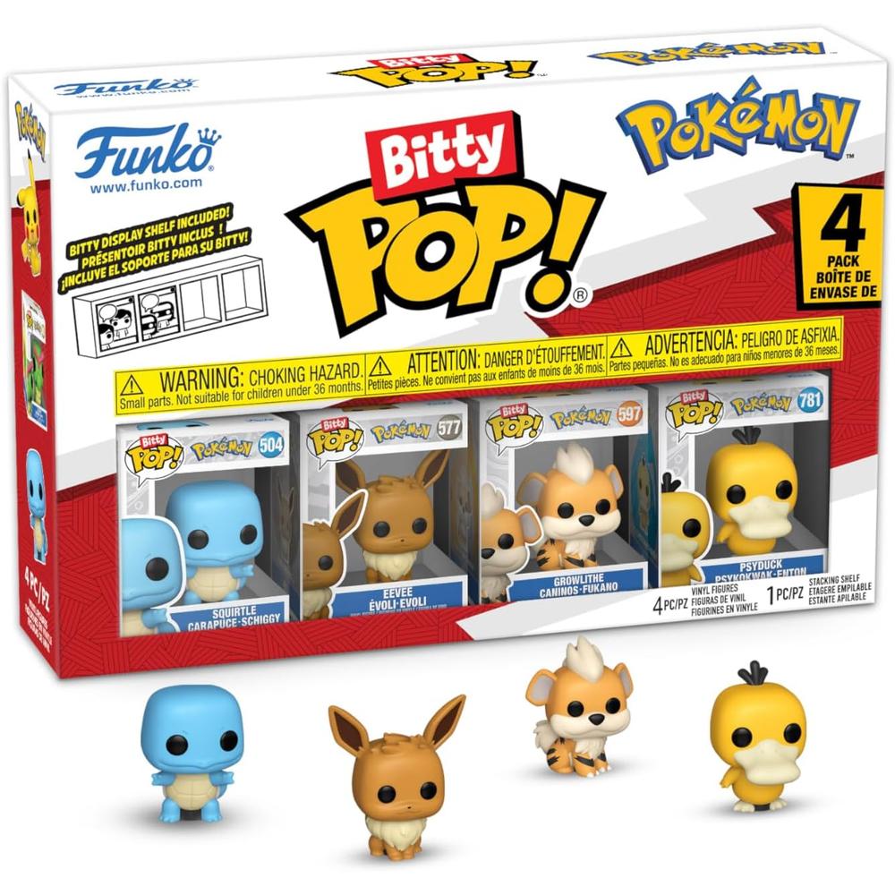 FUNKO POP | PACK DE 4 BITTY DE POKÉMON (EEVEE, SQUIRTLE, GROWLITHE, PSYDUCK) - 2