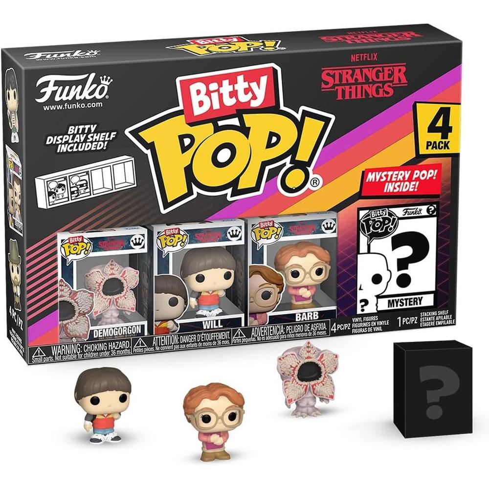 FUNKO POP | PACK DE 4 BITTY DE STRANGER THINGS (DEMOGORGON, WILL, BARB Y FIGURA SORPRESA) - 1
