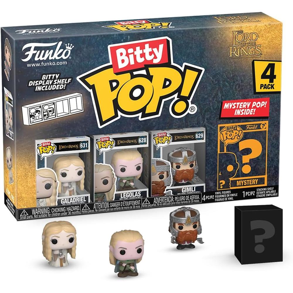 FUNKO POP | PACK DE 4 BITTY DE EL SEÑOR DE LOS ANILLOS (GALADRIEL, LEGOLAS, GIMLI Y FIGURA SORPRESA) - 1