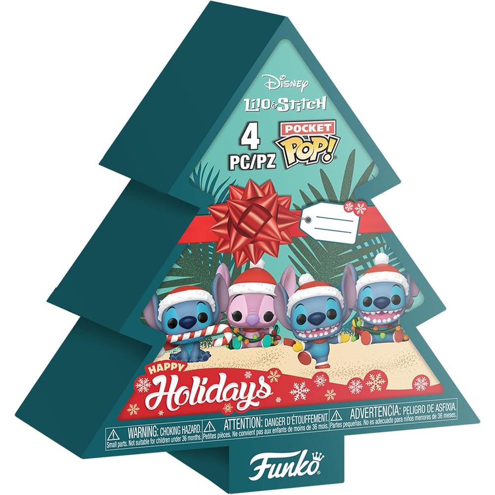 FUNKO POP | PACK DE 4 STITCH HOLIDAY POCKET POP - 1