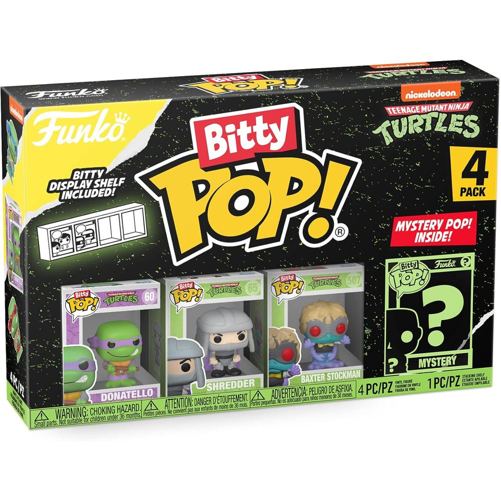 FUNKO POP | PACK DE 4 BITTY DE TORTUGAS NINJA (LEONARDO, SHREDDER, BAXTER Y FIGURA SORPRESA) - 2