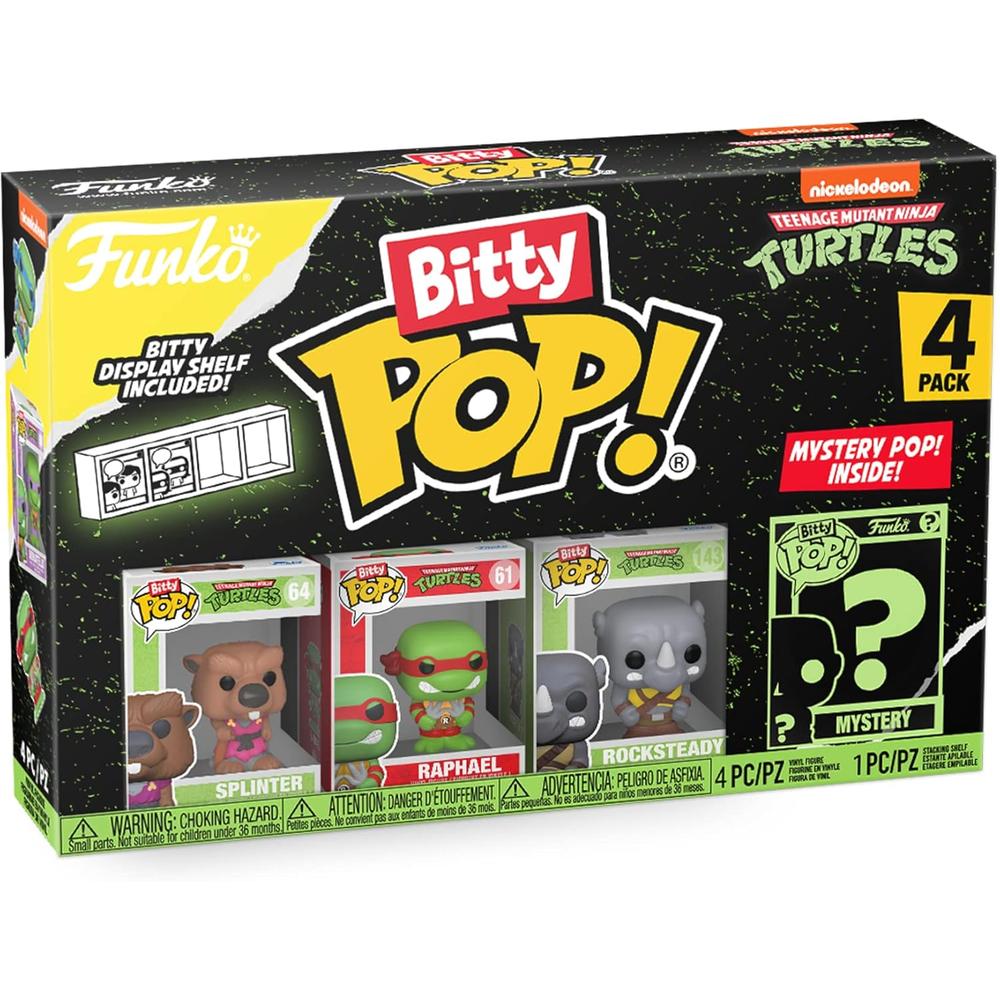 FUNKO POP | PACK DE 4 BITTY DE TORTUGAS NINJA ADOLESCENTES MUTANTES (SPLINTER, RAPHAEL, ROCKSTEADY Y FIGURA SORPRESA) - 2