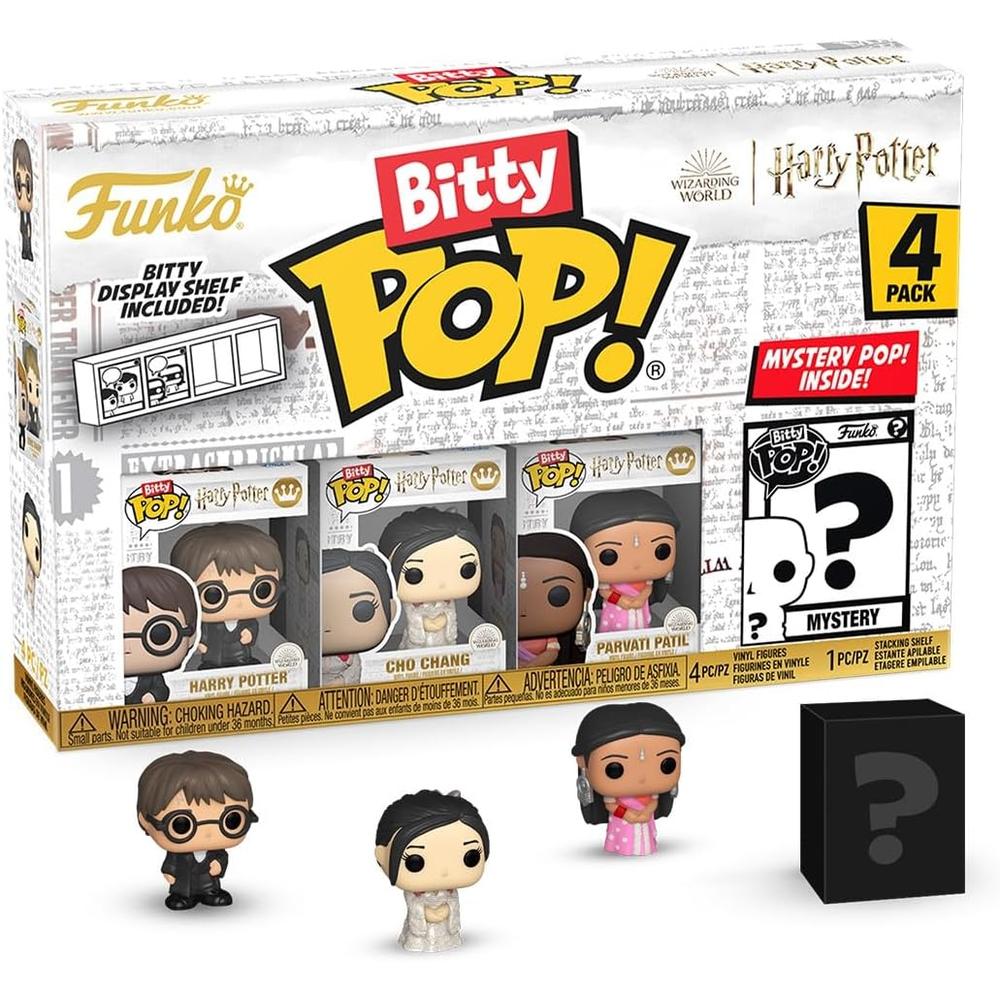 FUNKO POP | PACK DE 4 BITTY DE HARRY POTTER (HARRY, CHO, PARVATI, Y FIGURA SORPRESA) - 1