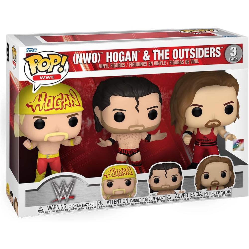 FUNKO POP | PACK DE 3 HULK HOGAN Y OUTSIDERS DE WWE - 1