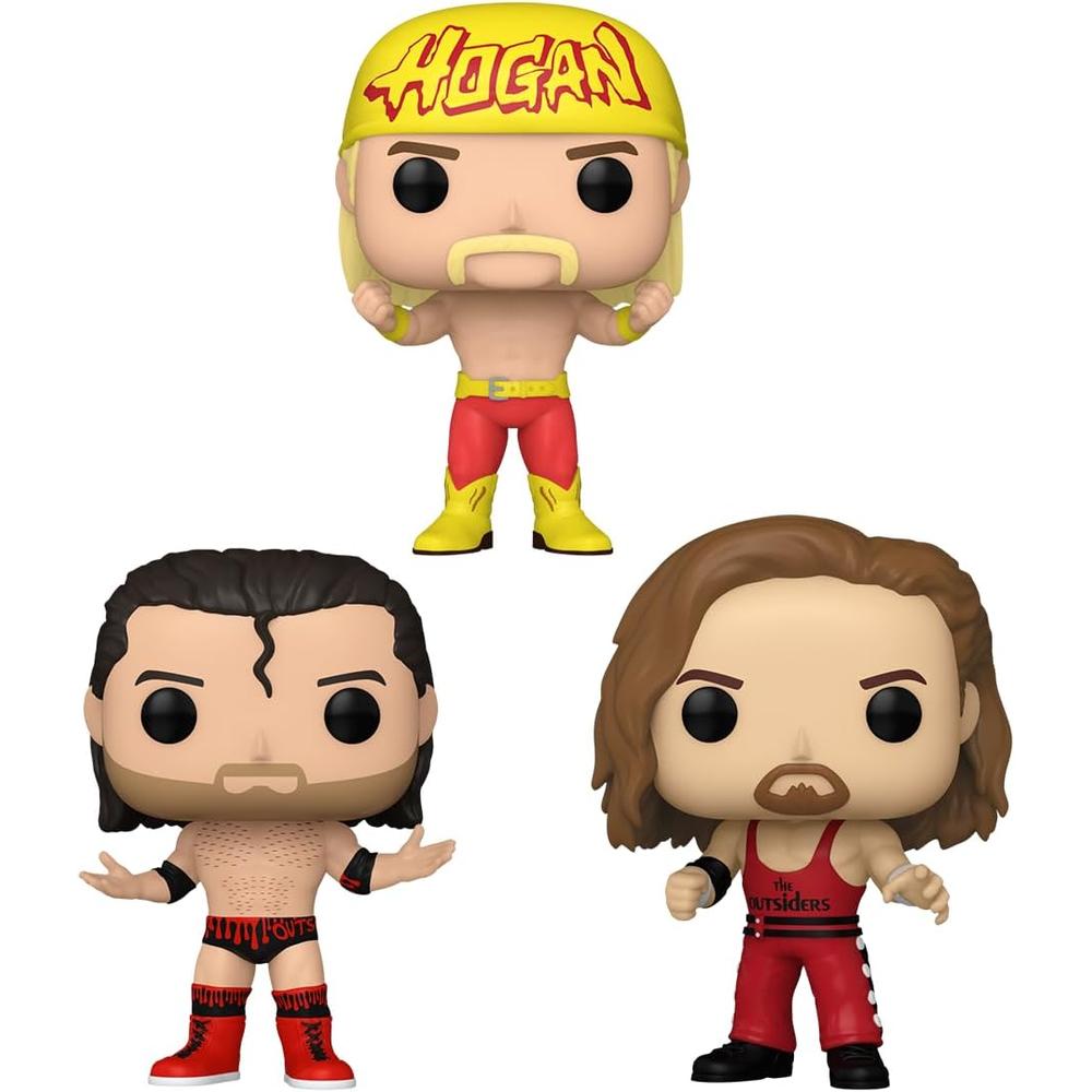 FUNKO POP | PACK DE 3 HULK HOGAN Y OUTSIDERS DE WWE - 2
