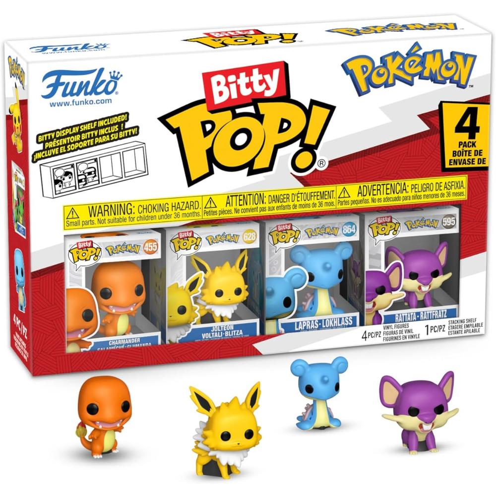 FUNKO POP | PACK DE 4 BITTY DE POKÉMON (CHARMANDER, JOLTEON, LAPRAS, RATTATA) - 2