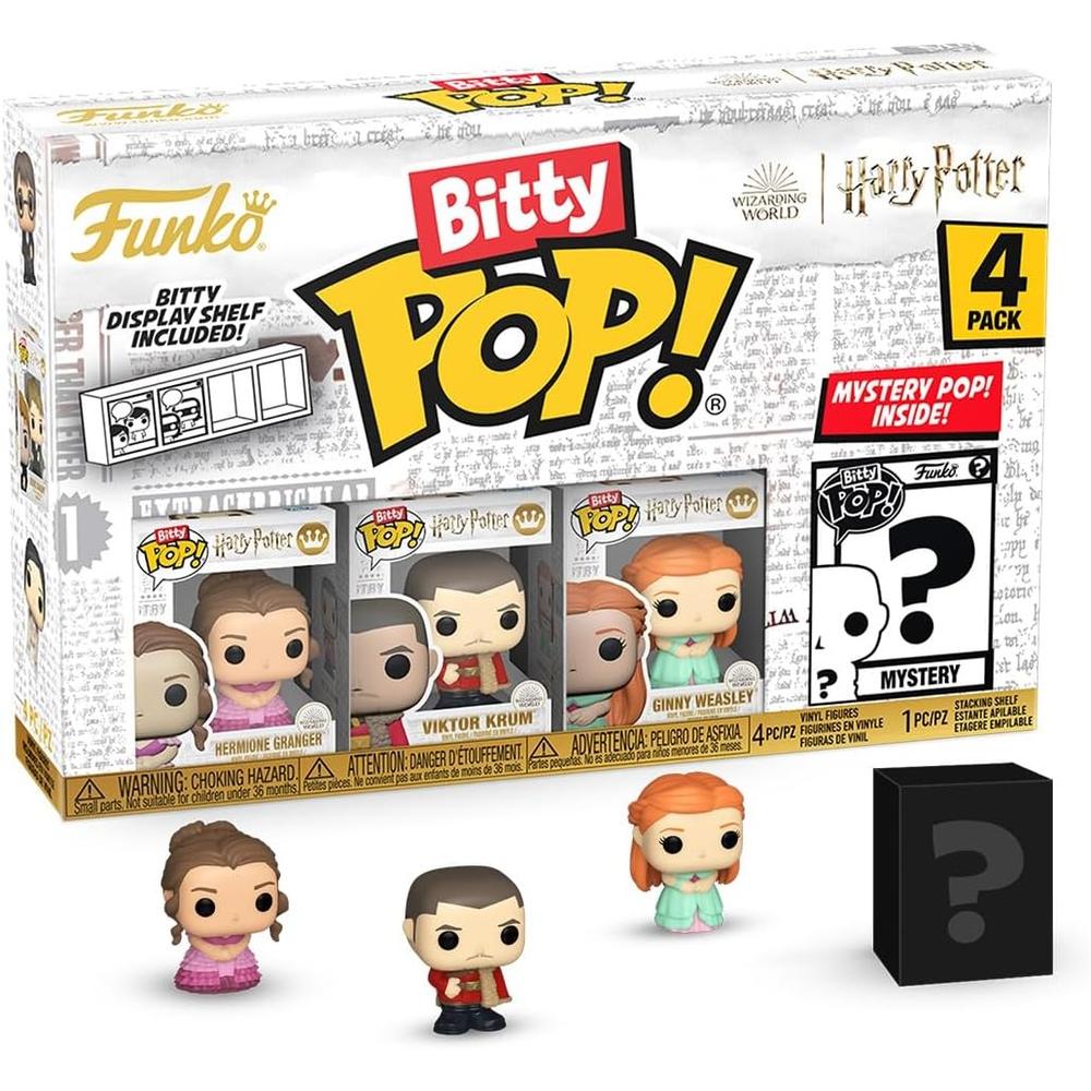 FUNKO POP | PACK DE 4 BITTY DE HARRY POTTER (HERMIONE, GINNY, VIKTOR Y FIGURA SORPRESA) - 1
