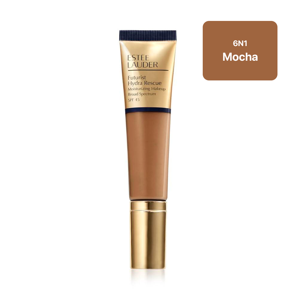 ESTÉE LAUDER FUTURIST HYDRA RESCUE – BASE LÍQUIDA SPF 45, 12H, 1.2 OZ | MOCHA - 1