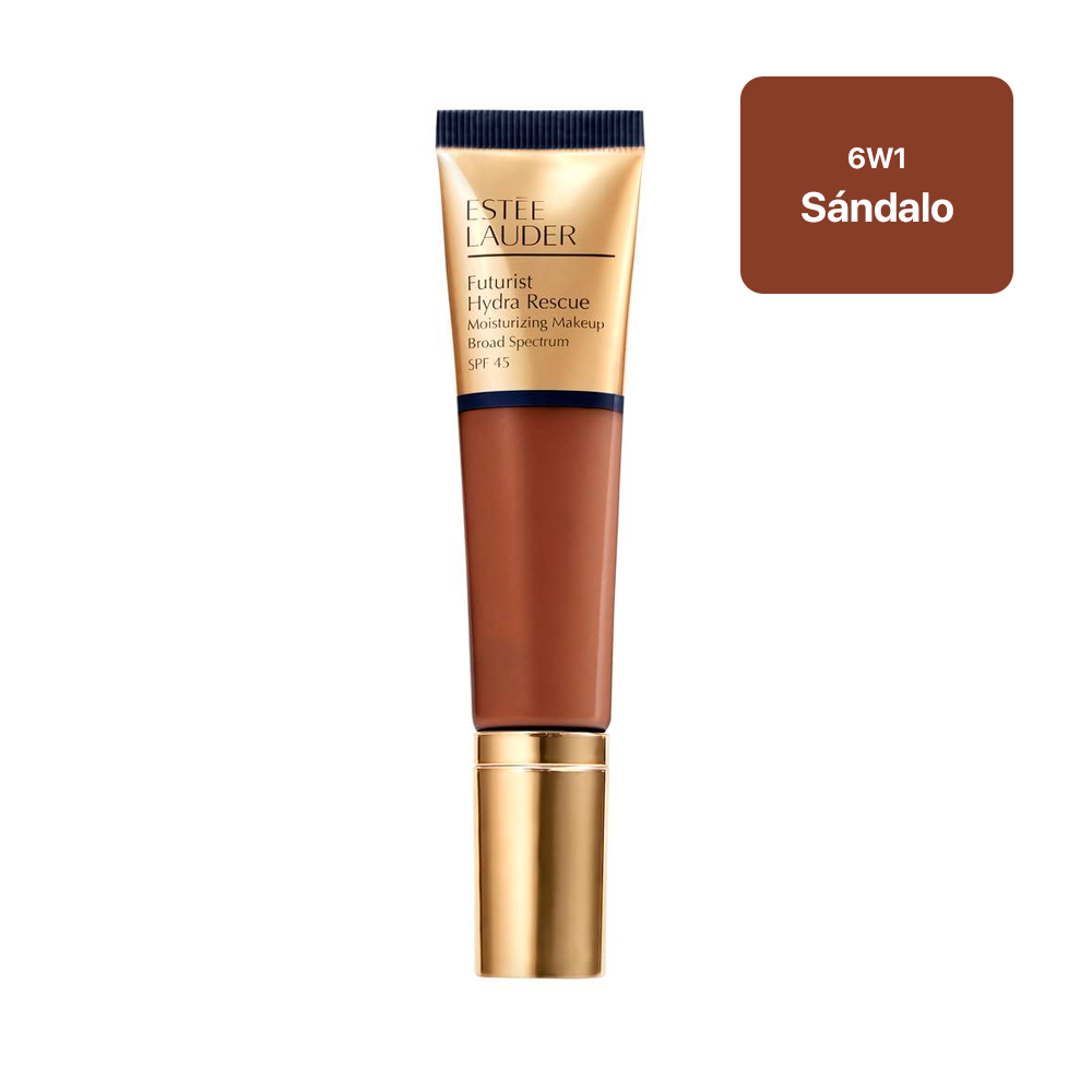 ESTÉE LAUDER FUTURIST HYDRA RESCUE – BASE HIDRATANTE SPF 45, 12H GLOW, 1.2 OZ | 6W1 SÁNDALO - 1