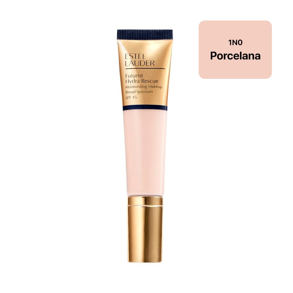 ESTÉE LAUDER FUTURIST HYDRA RESCUE – BASE HIDRATANTE SPF 45, 12H GLOW, 1.2 OZ | PORCELANA 1N0 - 1