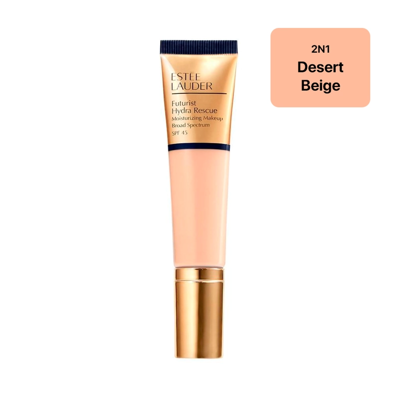 ESTÉE LAUDER FUTURIST HYDRA RESCUE – BASE HIDRATANTE SPF 45, 12H GLOW, 1.2 OZ | DESERT BEIGE - 1