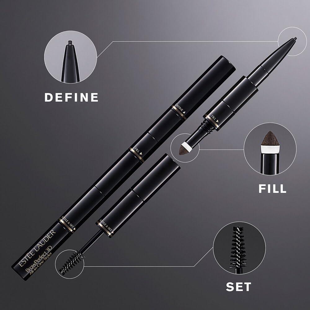 ESTÉE LAUDER BROWPERFECT – ESTILIZADOR 3D DE CEJAS CON LÁPIZ, POLVO Y CEPILLO | MARRÓN ENNEGRECIDO - 3