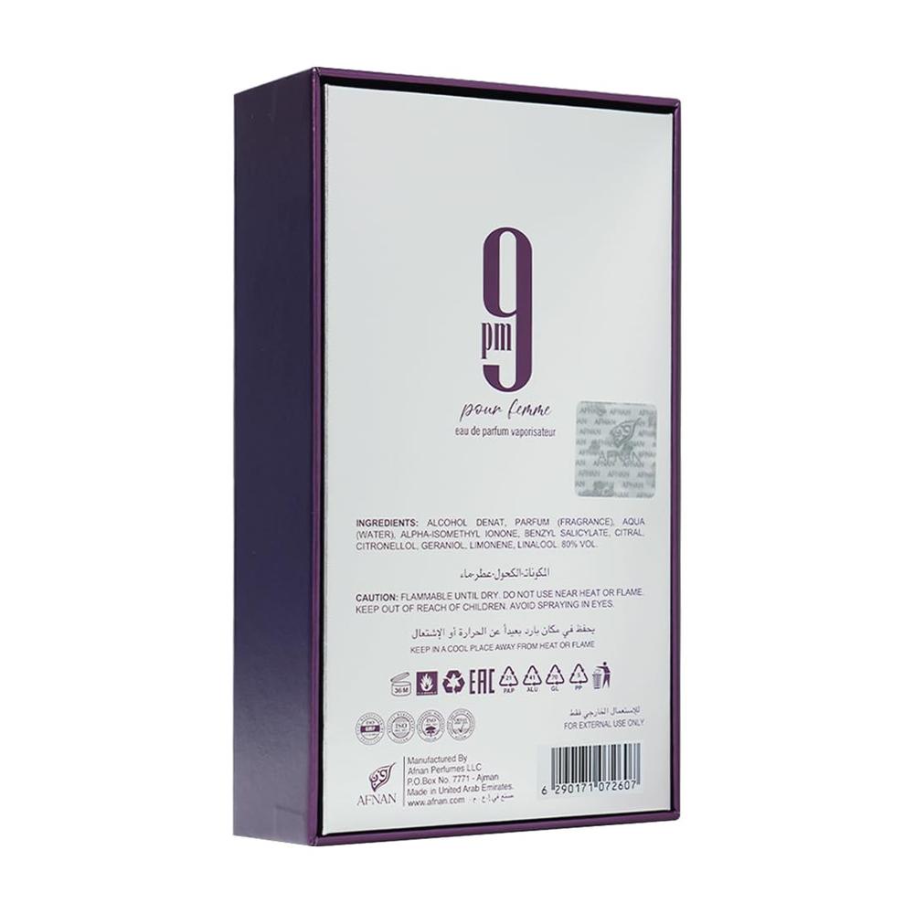 AFNAN 9 AM POUR FEMME EAU DE PARFUM PARA MUJER | 3.4 ONZAS - 4