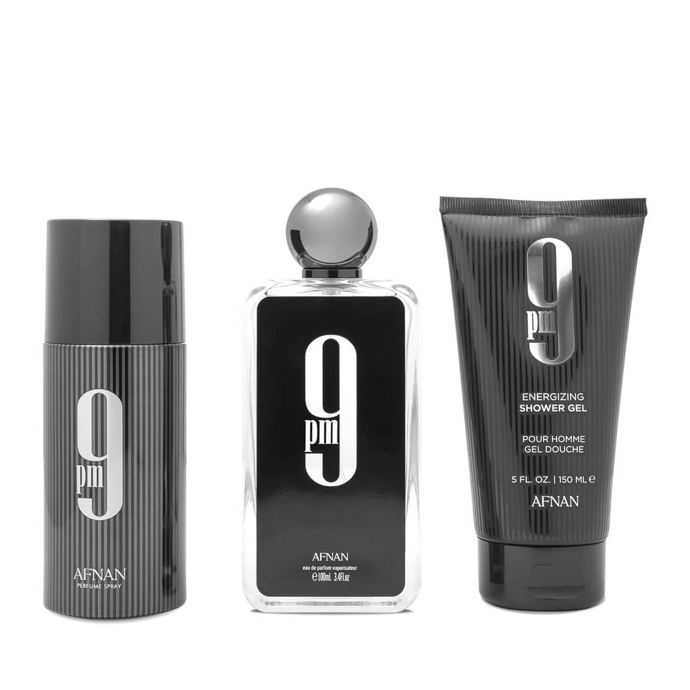 SET DE PERFUME AFNAN 9 PM EDP 3 PZS HOMBRE - 1