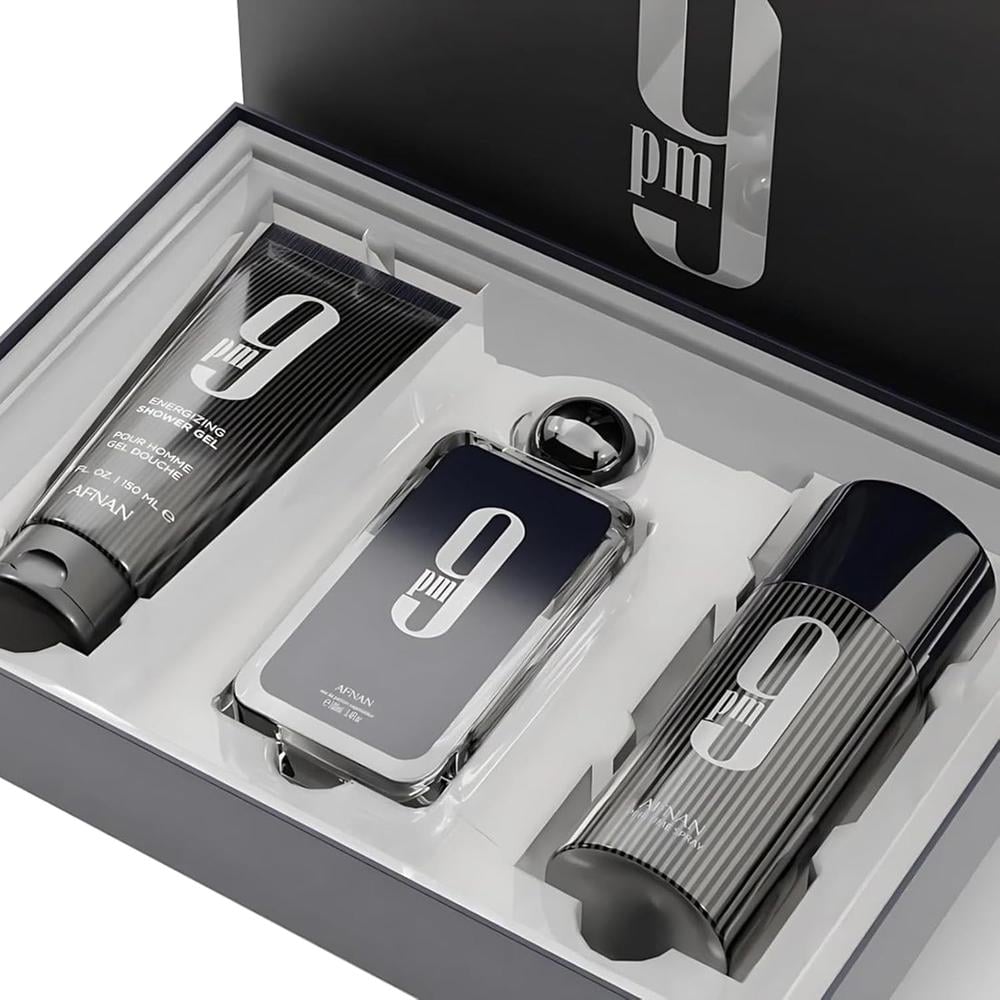 SET DE PERFUME AFNAN 9 PM EDP 3 PZS HOMBRE - 3
