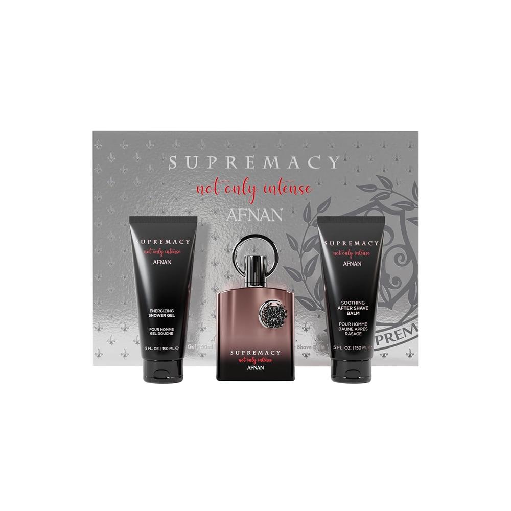 AFNAN SUPREMACY NOT ONLY INTENSE – SET DE PERFUME Y CUIDADO MASCULINO 3 PIEZAS - 1