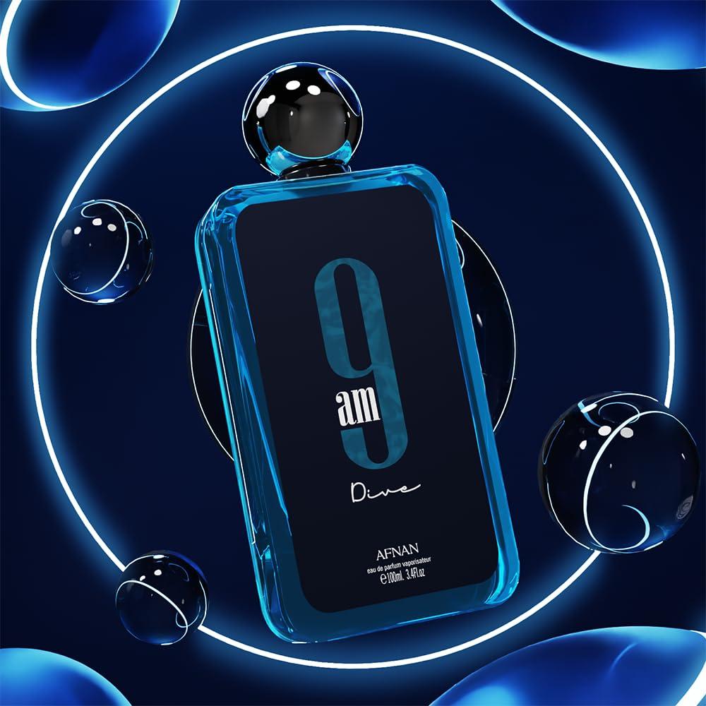 PERFUME AFNAN 9 AM DIVE EDP UNISEX 3.4 OZ / 100 ML - 6