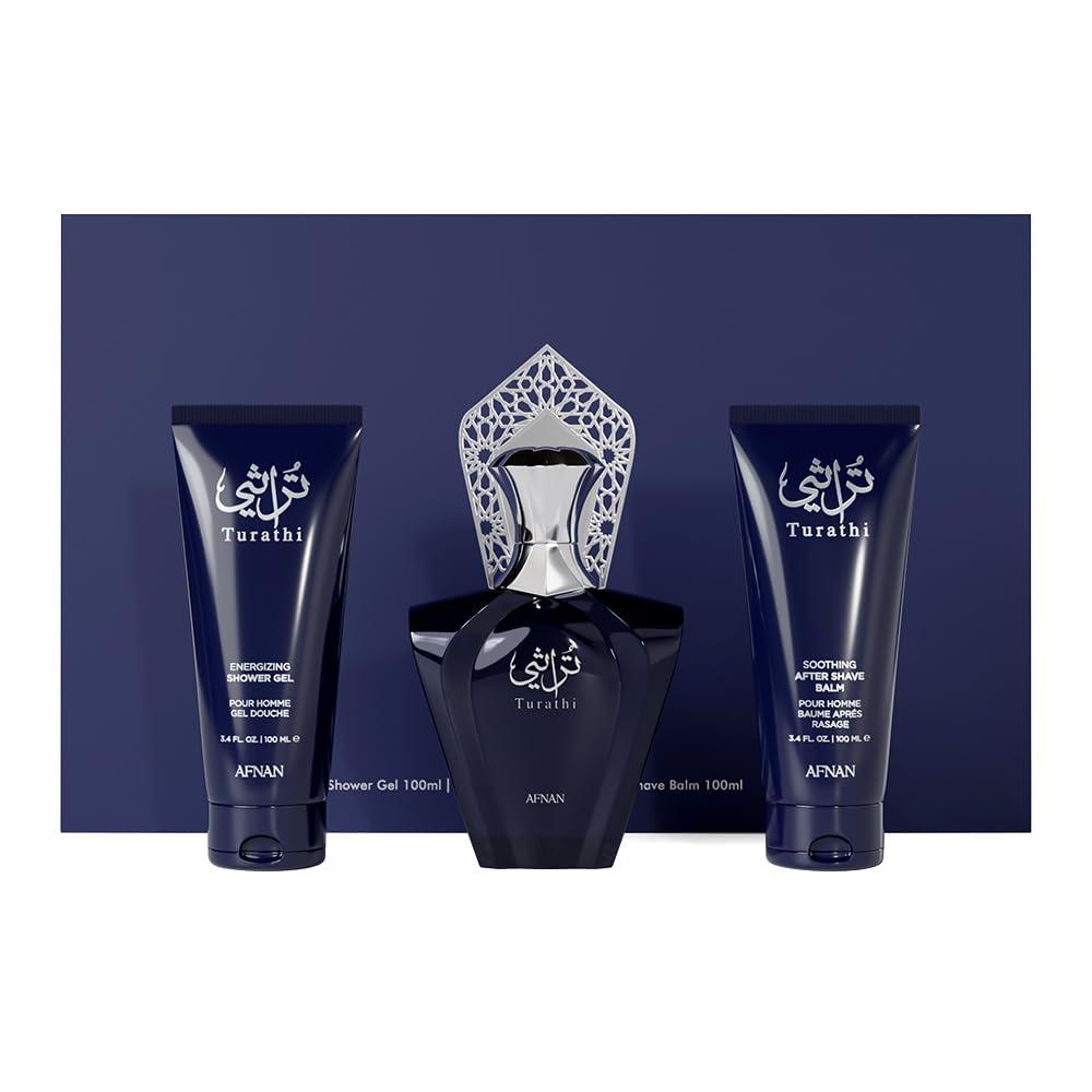 AFNAN TURATHI HOMME BLUE – SET DE PERFUME Y CUIDADO MASCULINO 3 PIEZAS - 1