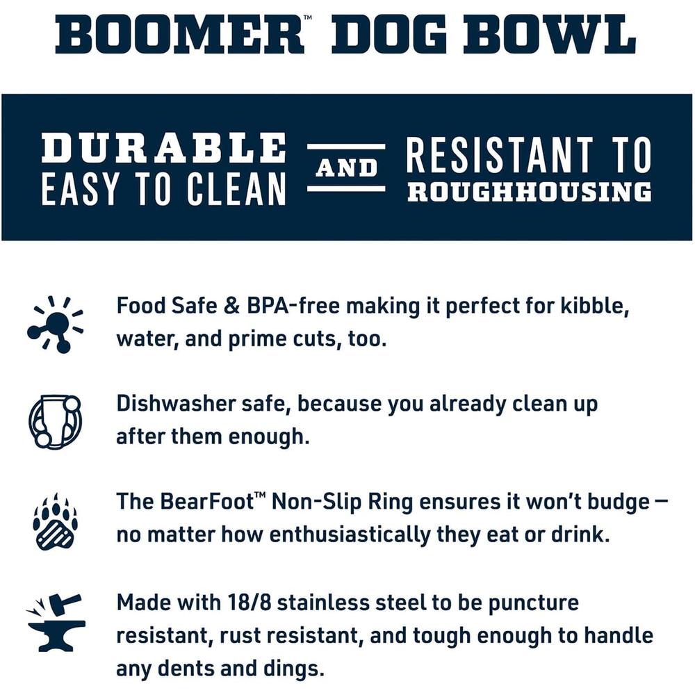 YETI BOOMER 4 TAZÓN DE ACERO INOXIDABLE PARA PERRO DE 32 OZ | ROJO - 2