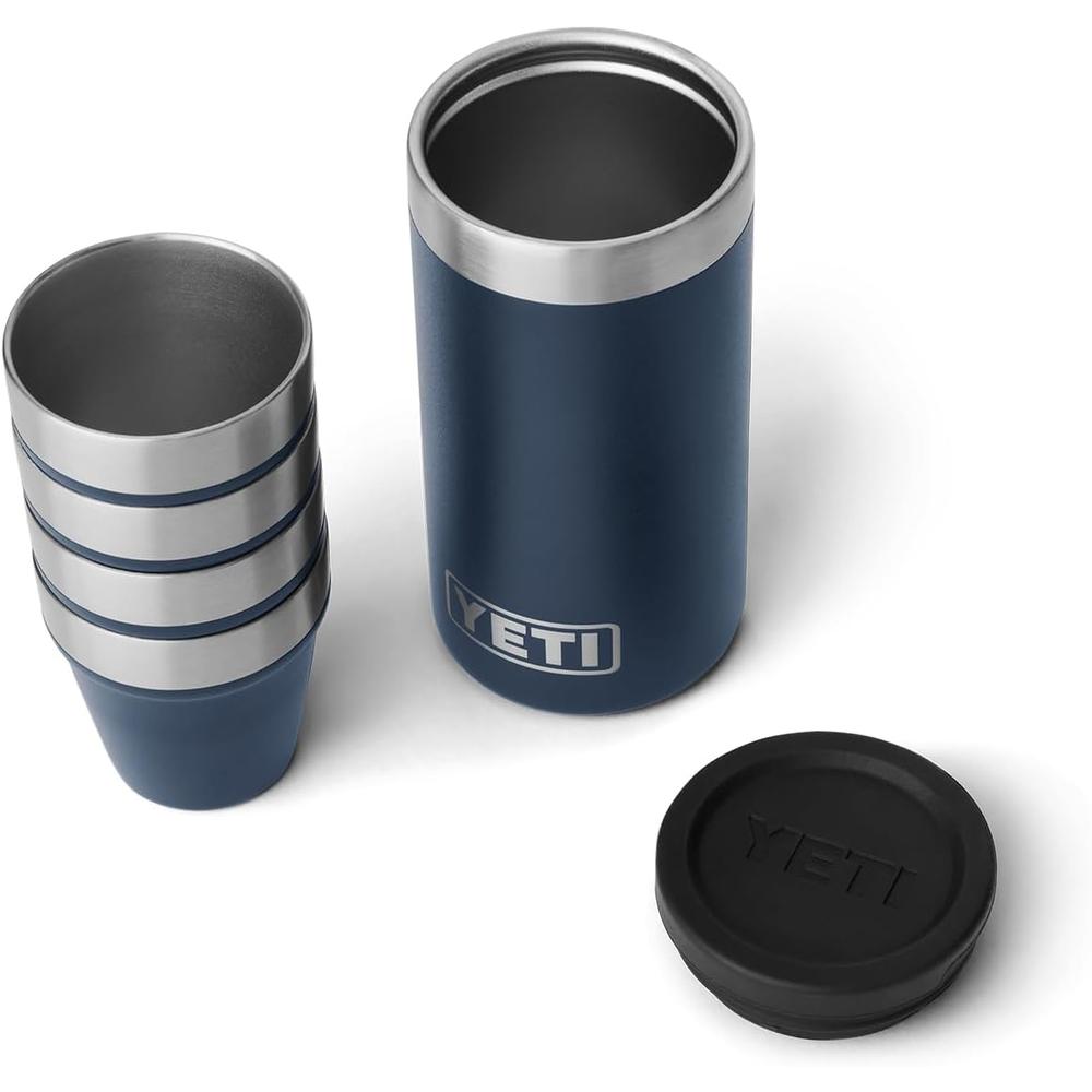YETI RAMBLER JUEGO DE 4 VASOS DE CHUPITO CON ESTUCHE DE TRANSPORTE | AZUL MARINO - 1