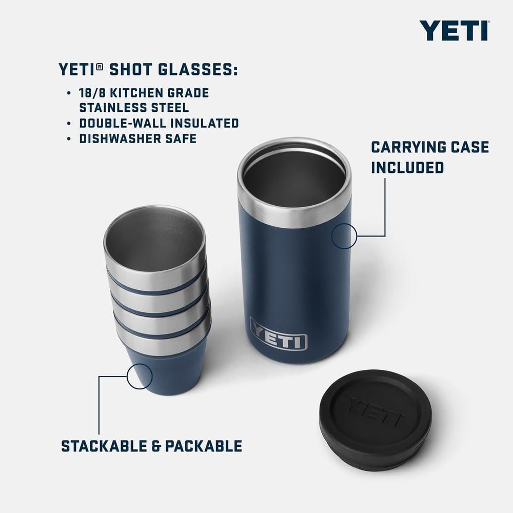 YETI FRASCO DE 7 OZ CON JUEGO DE VASOS DE SHOTS A JUEGO | ACERO - 2