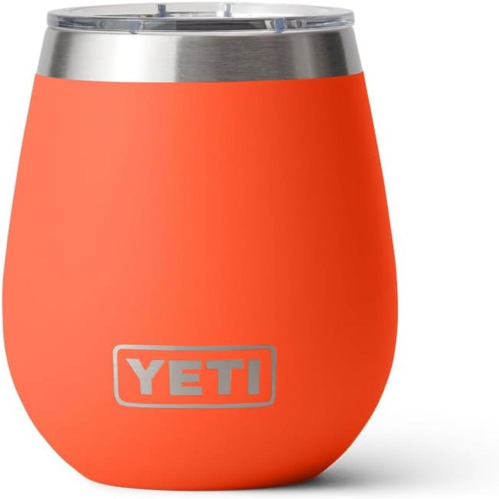 YETI RAMBLER VASO DE VINO DE 10 OZ DE ACERO INOXIDABLE CON TAPA MAGSLIDER | NARANJA FUERTE - 3