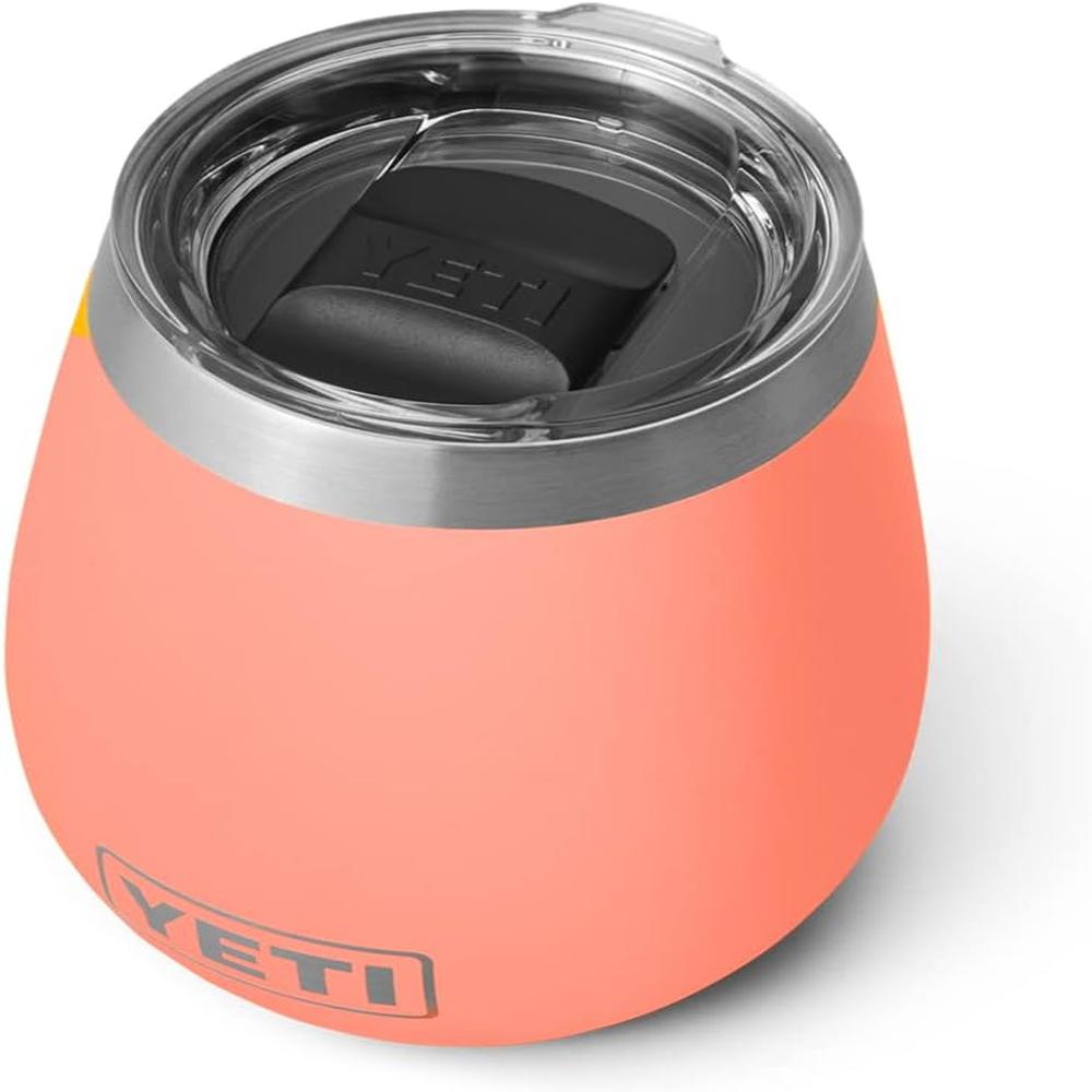 YETI RAMBLER VASO DE VINO DE 10 OZ DE ACERO INOXIDABLE CON TAPA MAGSLIDER | CORAL - 1