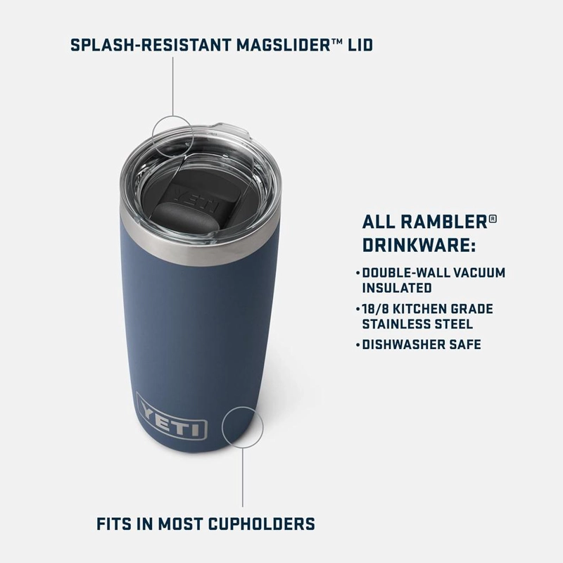 YETI RAMBLER VASO DE 10 OZ DE ACERO INOXIDABLE Y TAPA MAGSLIDER | VIOLETA - 3