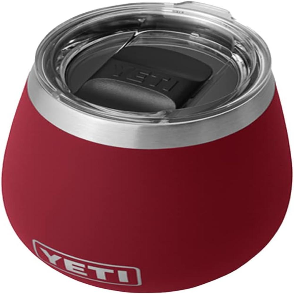 YETI RAMBLER VASO DE VINO DE 10 OZ DE ACERO INOXIDABLE CON TAPA MAGSLIDER | ROJO OSCURO - 1