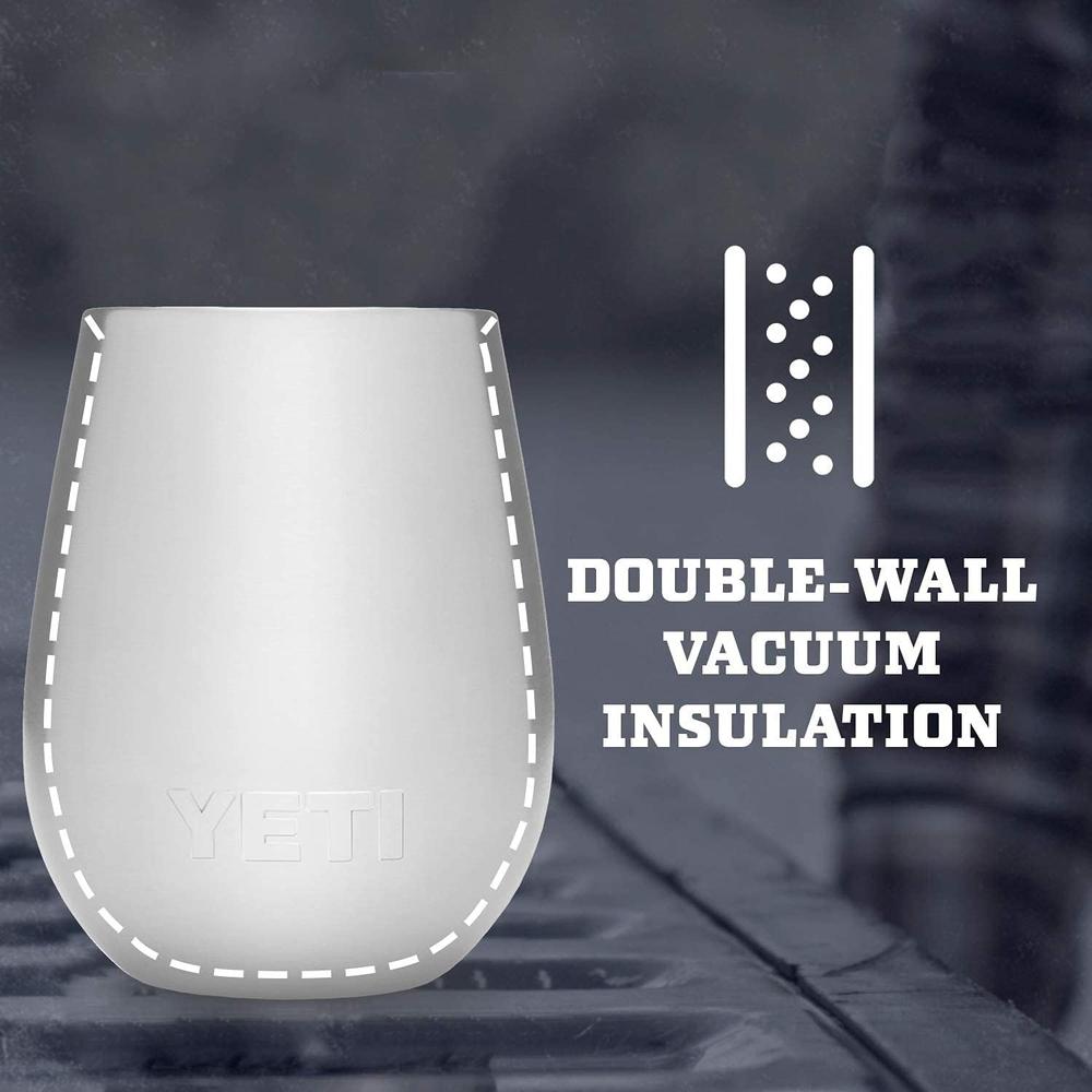 YETI RAMBLER VASO DE VINO DE 10 OZ DE ACERO INOXIDABLE CON TAPA MAGSLIDER | ROJO OSCURO - 3