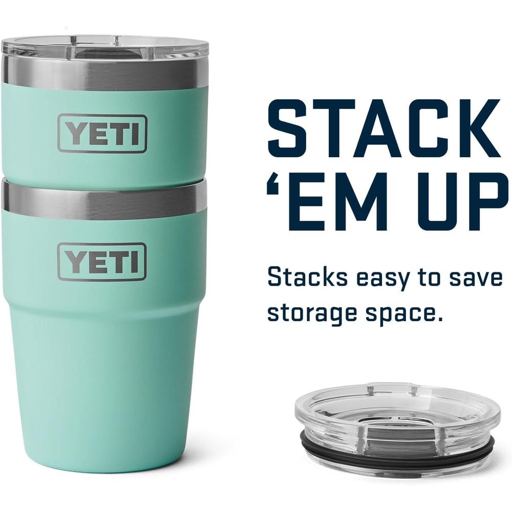 YETI RAMBLER VASO DE 16 OZ DE ACERO INOXIDABLE CON TAPA MAGSLIDER | TURQUESA - 6