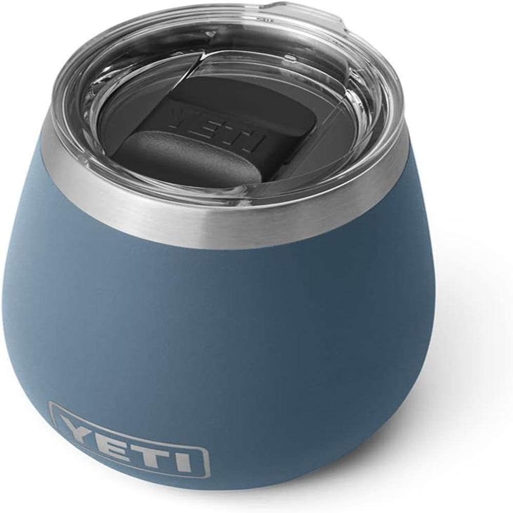YETI RAMBLER VASO DE VINO DE 10 OZ DE ACERO INOXIDABLE CON TAPA MAGSLIDER | AZUL ELECTRICO - 1