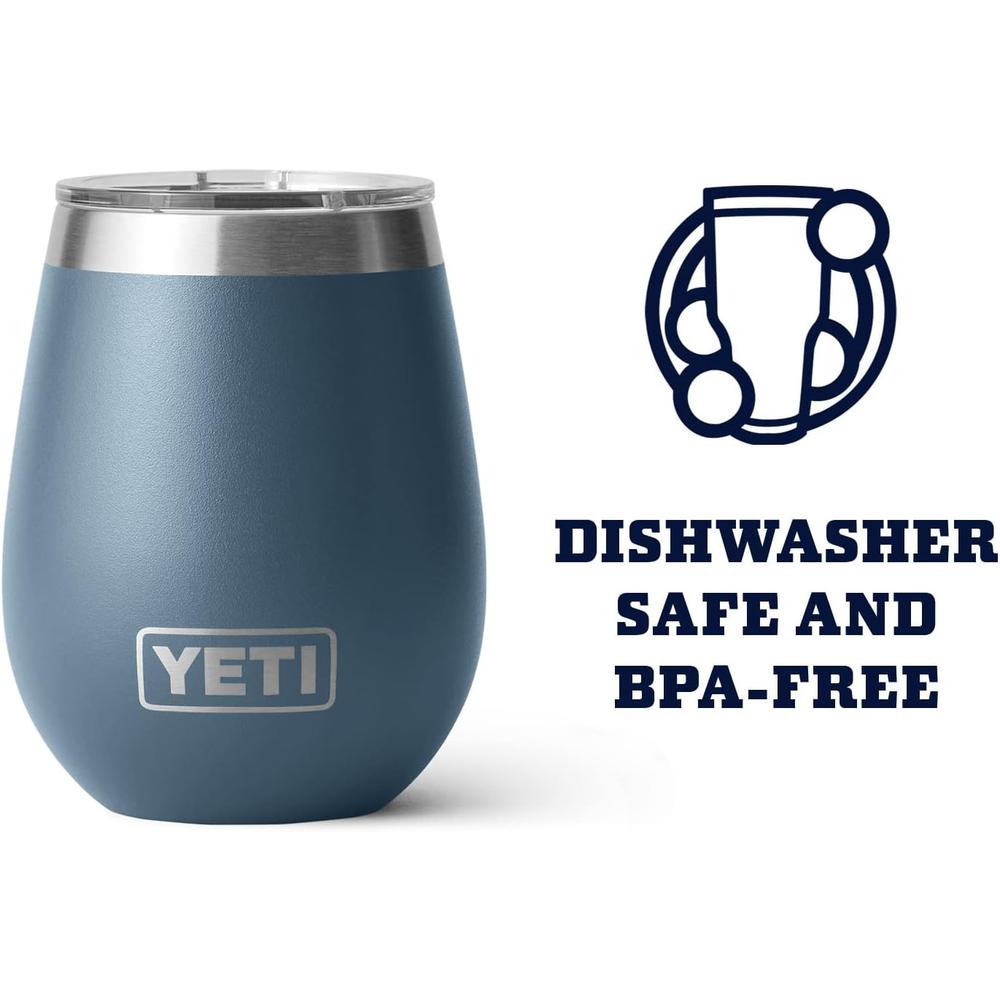 YETI RAMBLER VASO DE VINO DE 10 OZ DE ACERO INOXIDABLE CON TAPA MAGSLIDER | AZUL ELECTRICO - 3