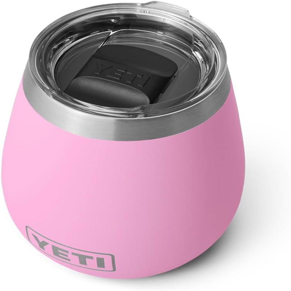 YETI RAMBLER VASO DE VINO DE 10 OZ DE ACERO INOXIDABLE CON TAPA MAGSLIDER | ROSADO - 1