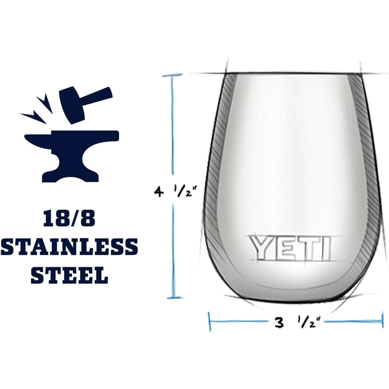 YETI RAMBLER VASO DE VINO DE 10 OZ DE ACERO INOXIDABLE CON TAPA MAGSLIDER | VIOLETA - 4