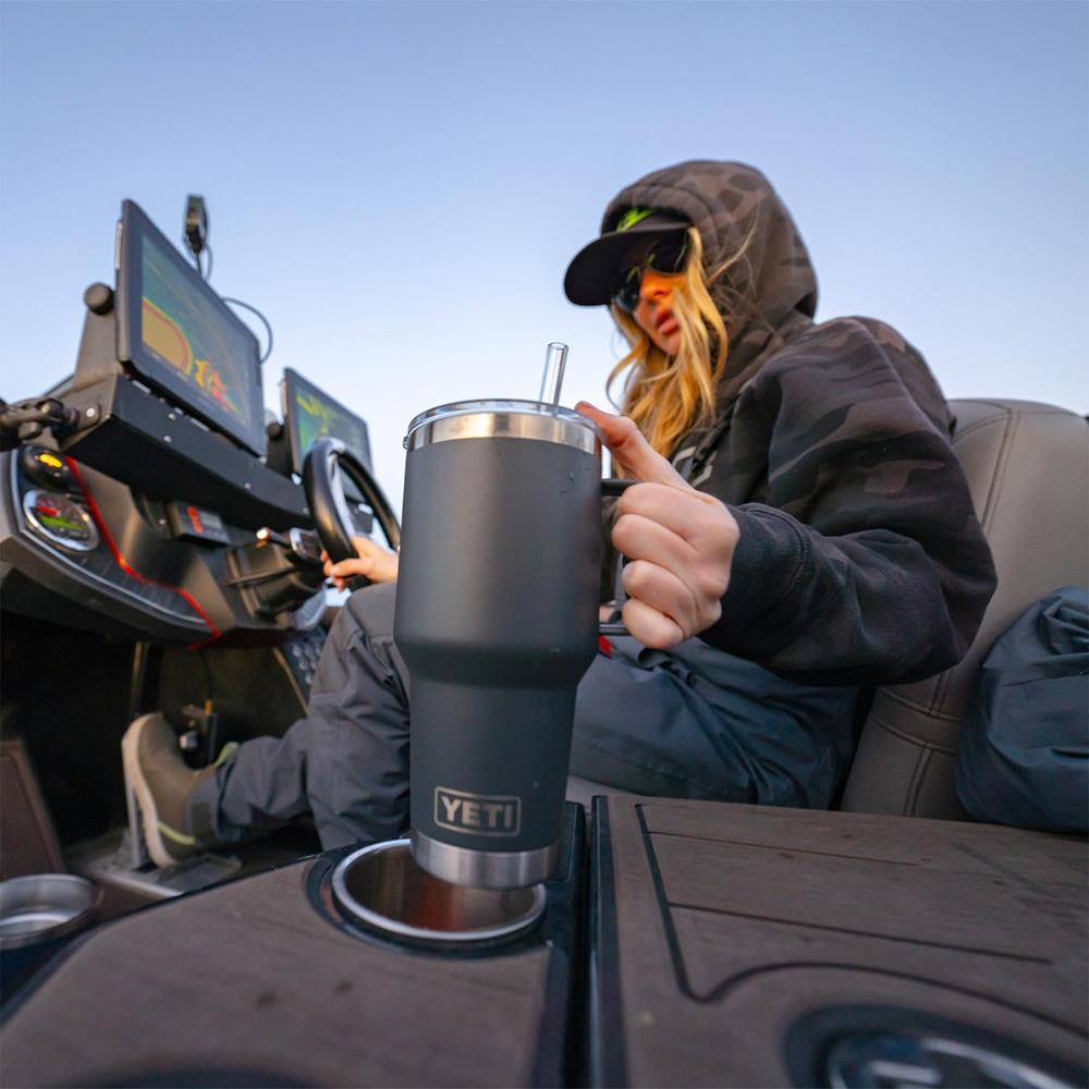 YETI RAMBLER VASO DE 35 OZ DE ACERO INOXIDABLE CON ASA Y TAPA CON SORBETE | VERDE OLIVO - 5