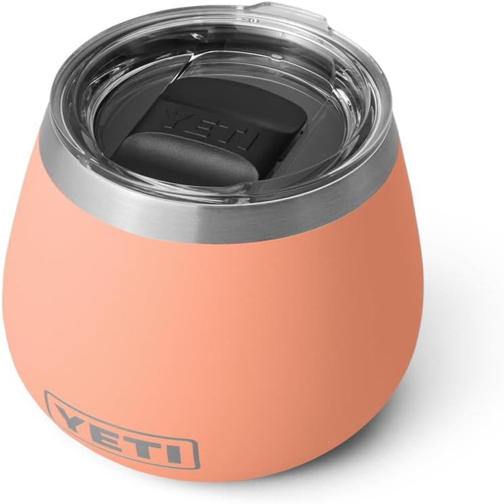 YETI RAMBLER VASO DE VINO DE 10 OZ DE ACERO INOXIDABLE CON TAPA MAGSLIDER | MELOCOTÓN - 1