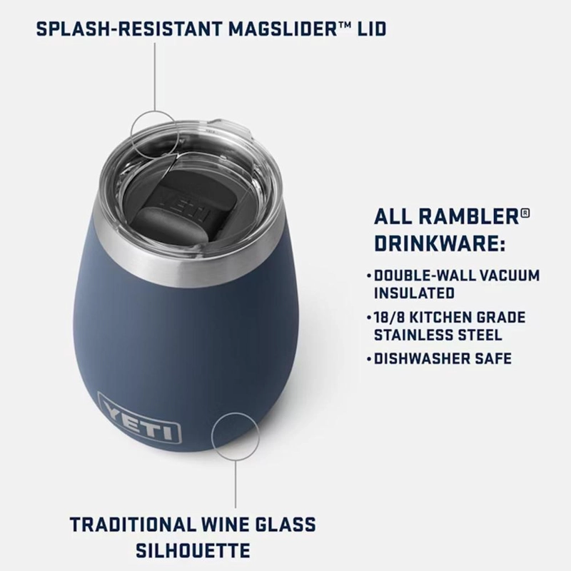 YETI RAMBLER VASO DE VINO DE 10 OZ DE ACERO INOXIDABLE CON TAPA MAGSLIDER | MELOCOTÓN - 2
