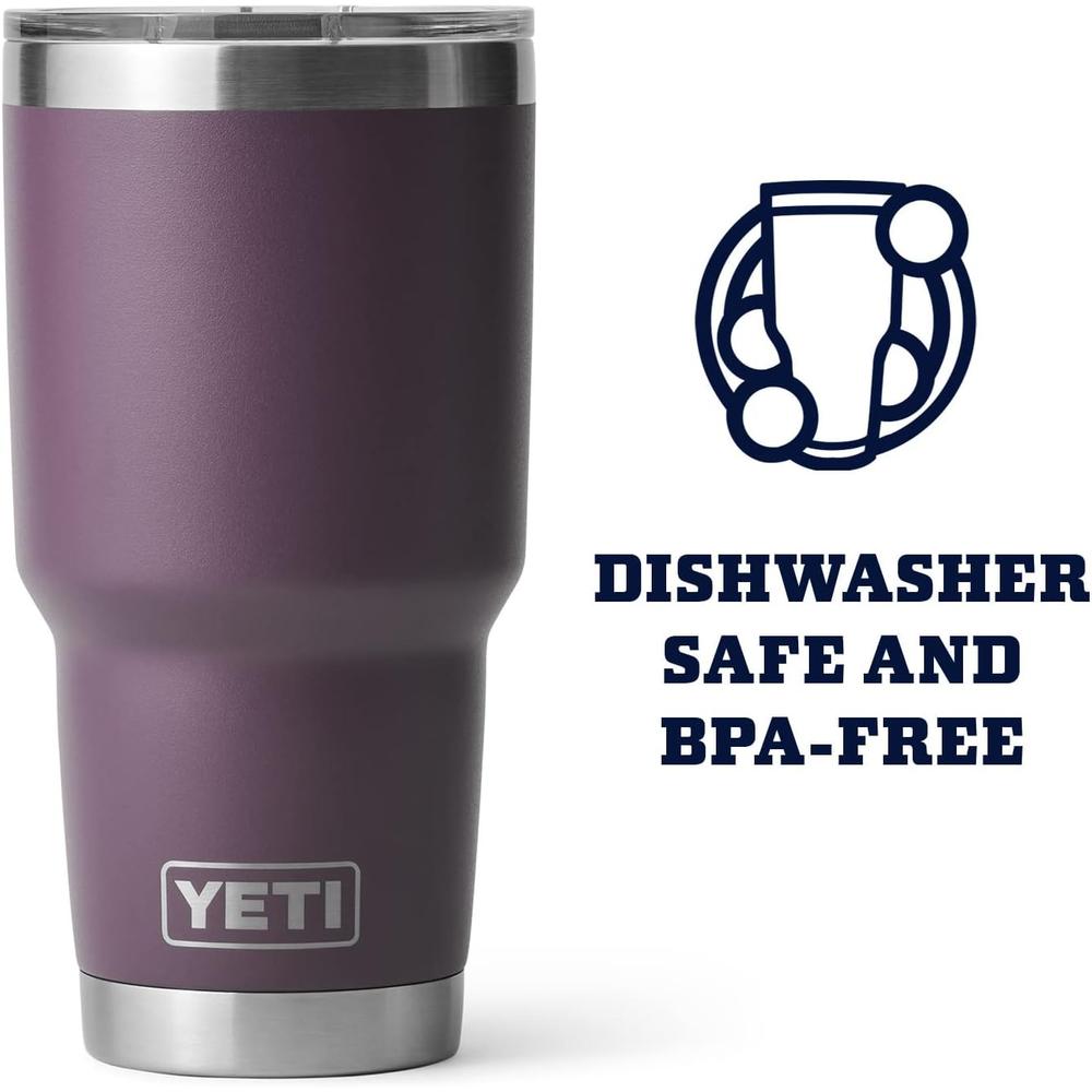 YETI RAMBLER VASO DE 30 OZ DE ACERO INOXIDABLE Y TAPA MAGSLIDER | MORADO - 4