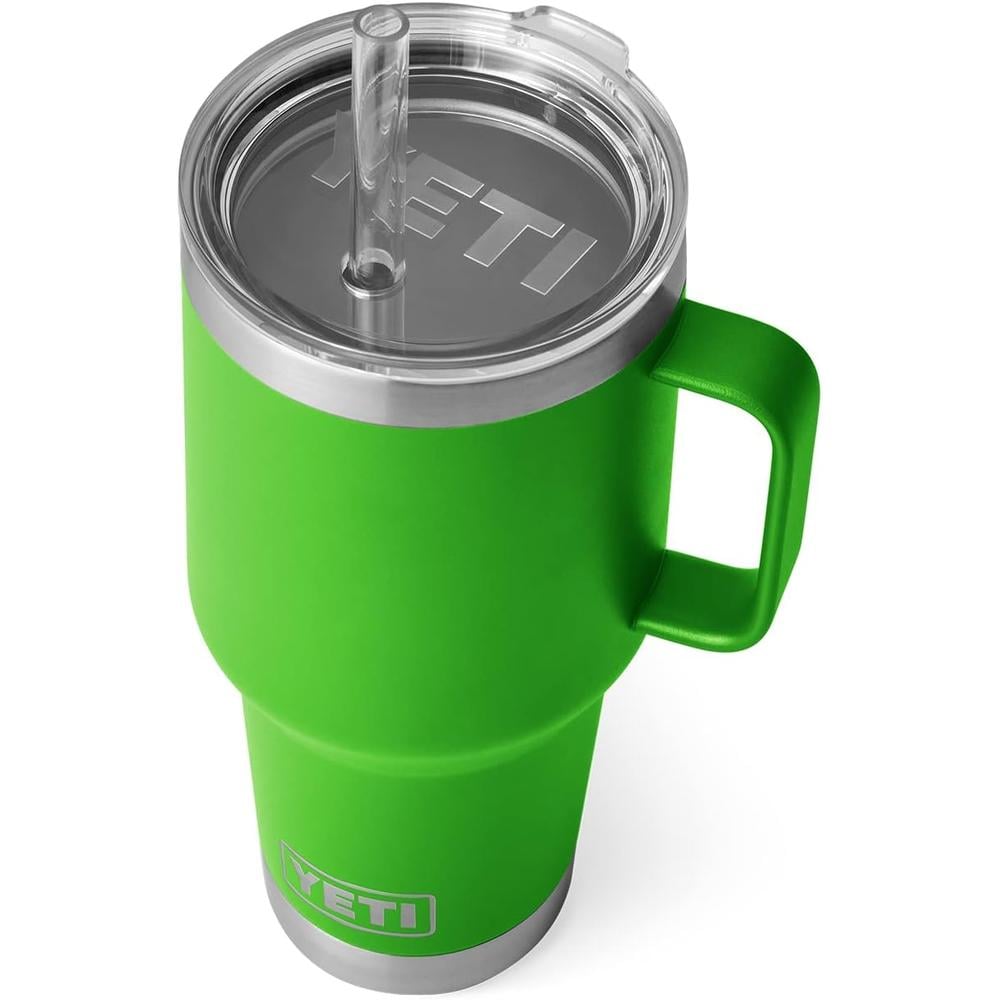 YETI RAMBLER VASO DE 35 OZ DE ACERO INOXIDABLE CON ASA Y TAPA CON SORBETE | VERDE CLARO - 1
