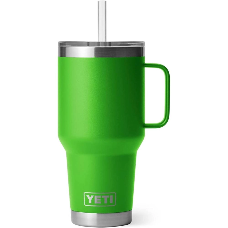 YETI RAMBLER VASO DE 35 OZ DE ACERO INOXIDABLE CON ASA Y TAPA CON SORBETE | VERDE CLARO - 5