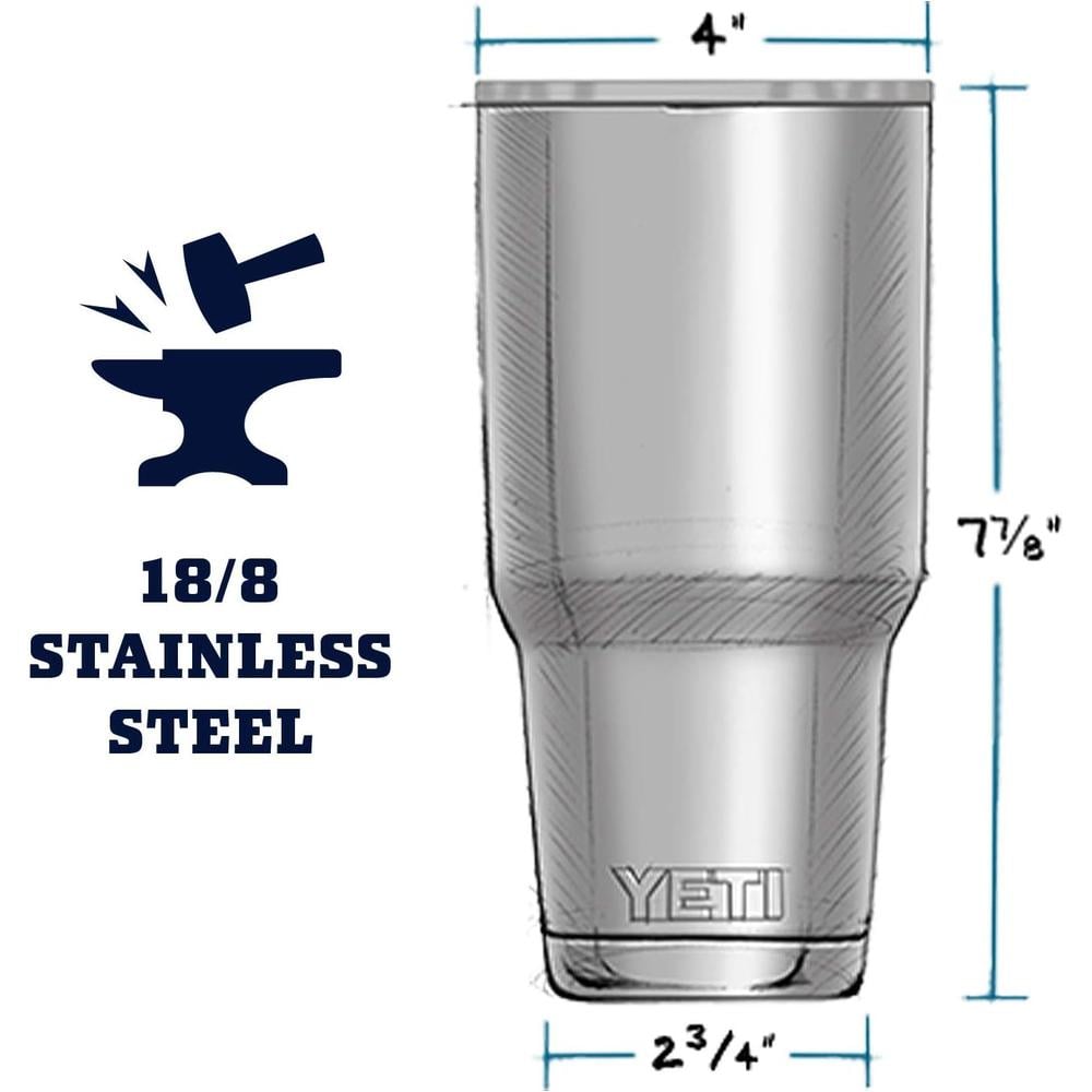 YETI RAMBLER VASO DE 30 OZ DE ACERO INOXIDABLE Y TAPA MAGSLIDER | NEGRO - 2