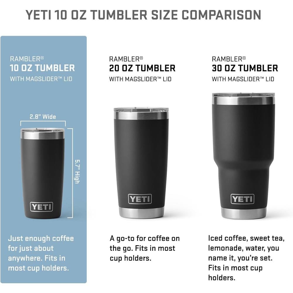 YETI RAMBLER VASO DE 10 OZ DE ACERO INOXIDABLE Y TAPA MAGSLIDER | AMARILLO - 2