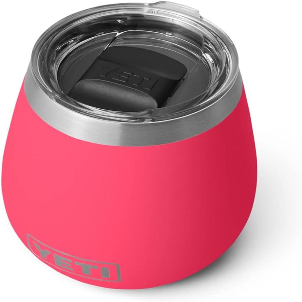 YETI RAMBLER VASO DE VINO DE 10 OZ DE ACERO INOXIDABLE CON TAPA MAGSLIDER | ROSA FUERTE - 1