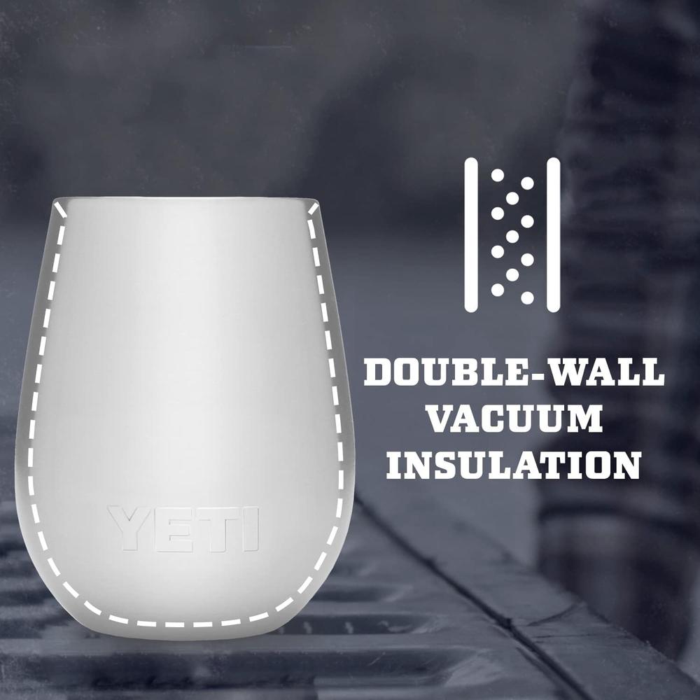 YETI RAMBLER VASO DE VINO DE 10 OZ DE ACERO INOXIDABLE CON TAPA MAGSLIDER | ROSA FUERTE - 3